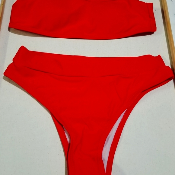 Aurelle - Bikini, Size - Small, Color - Red - Picture 3 of 4